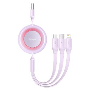 Baseus Bright Mirror 2 Series Retractable 3-in-1 Fast Charging Data Cabl