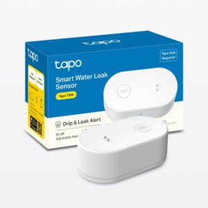 Tapo T300 Smart Water Leak Sensor with Dripping Detection,Up to 90 Db Alarm with One-Touch,Instant App