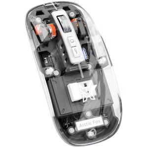 Arctic Fox Pureview Transparent Wireless and Bluetooth Rechargeable Mouse,