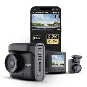 Qubo Car Dashcam Pro 2.7K | Dual Channel | Hero Group | NightPulse Vision