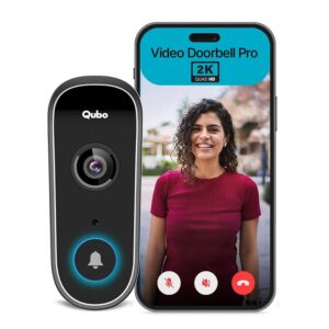 Qubo Smart WiFi Video Doorbell from Hero Group | Instant Phone Visitor Video Call | Intruder Alarm System | 2K FHD Camera | 2-Way Talk | Alexa & OK...